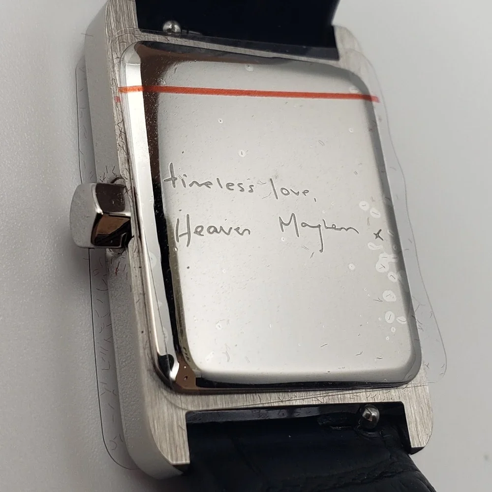 Heaven Mayhem Icon Watch Women Silver Black Leather Roman Numeral HMNK-05007